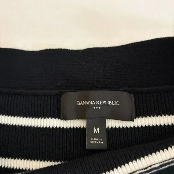 Banana Republic Tank Top Women's Medium Knit Striped Sleeveless Boxy Sweater - Picture 6 of 8